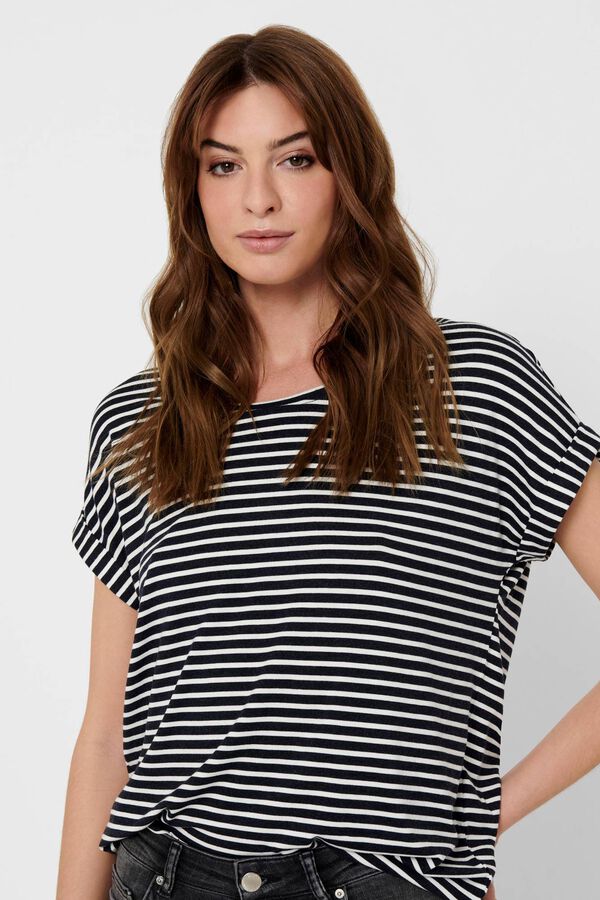 Springfield Essential striped t-shirt. bleuté