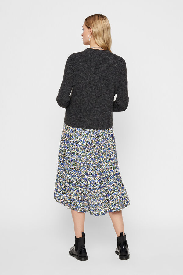 Pieces Essential knit jumper grey