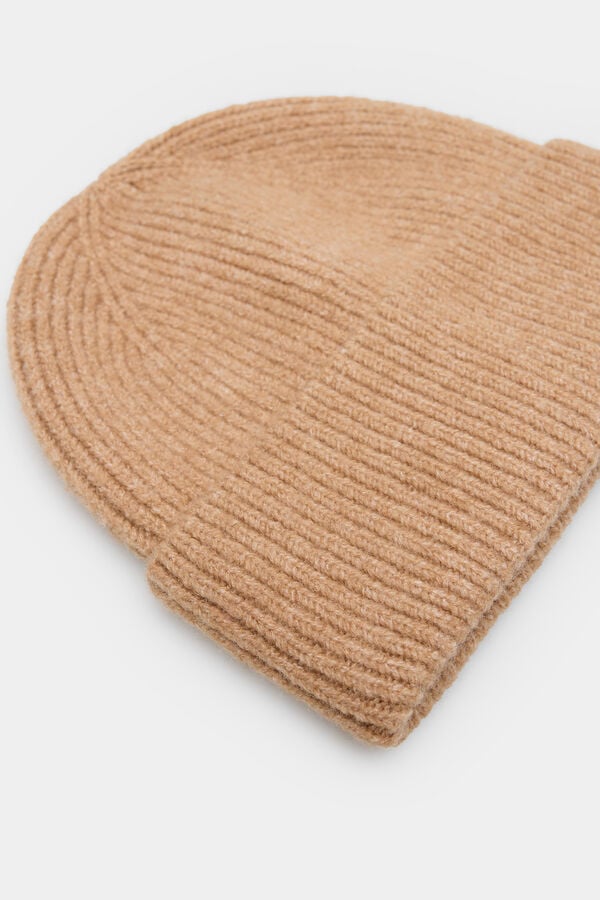 Springfield Ribbed knitted hat brown