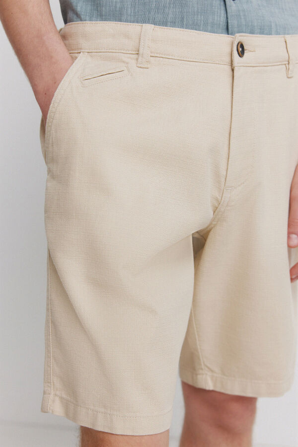 Springfield Bermude od pamuka comfort fit Bež
