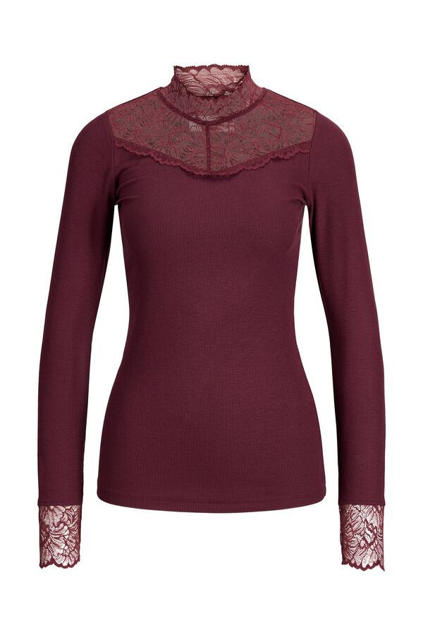 JJ REBEL Top slim em viscose rosa