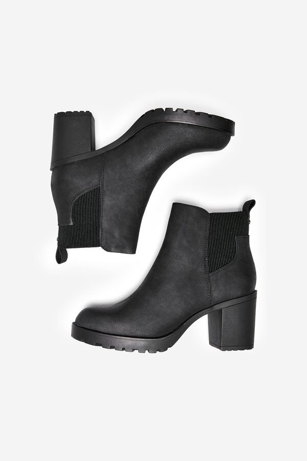 Only Vegan leather heeled chelsea ankle boot black