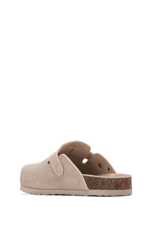 XTI Split leather clog grey