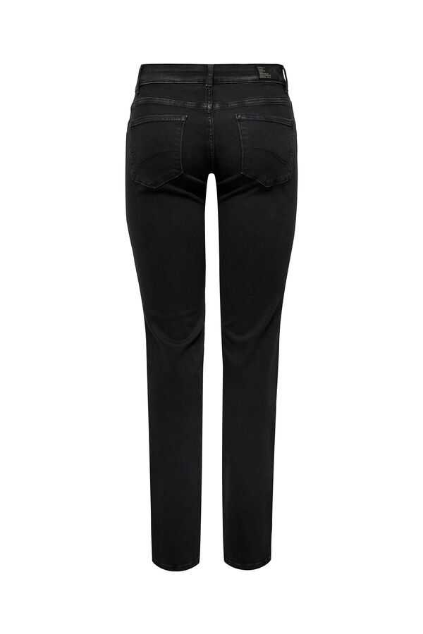 Springfield Straight cut five-pocket jeans crna