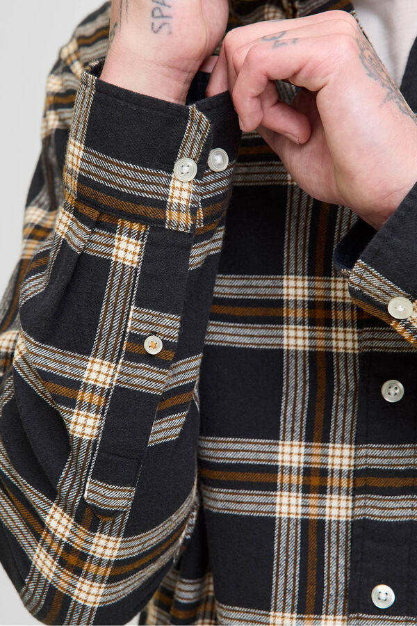 Jack & Jones Camisa regular fit cuadros negro