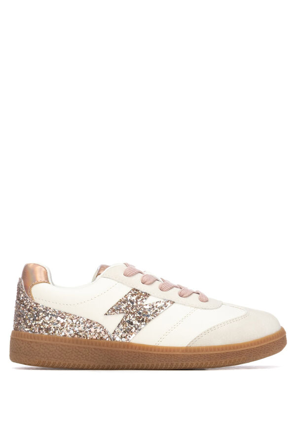 XTI Non-slip lace-up sneaker beige