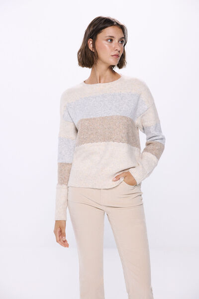 Springfield Colour block jumper grey mix