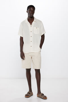 Springfield Comfort fit cotton Bermuda shorts khaki