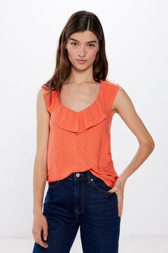 Springfield Flounced low back vest top red