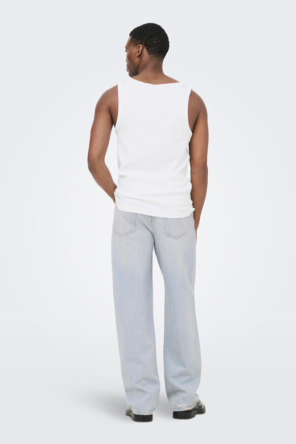 Only & Sons Sleeveless T-shirt white