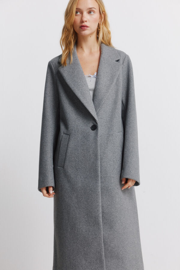 Springfield Long coat diagonal pockets grey