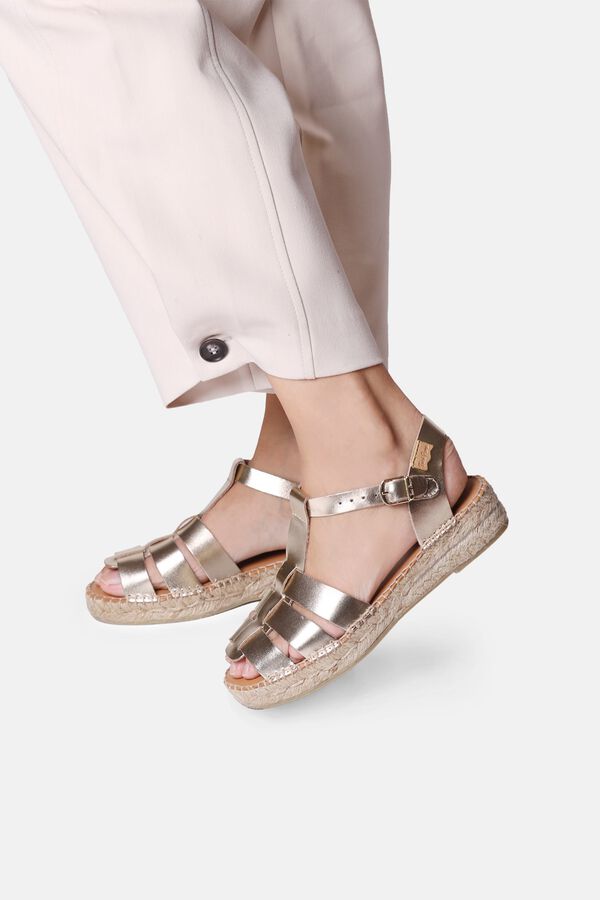 Toni Pons Leather flat espadrille printed