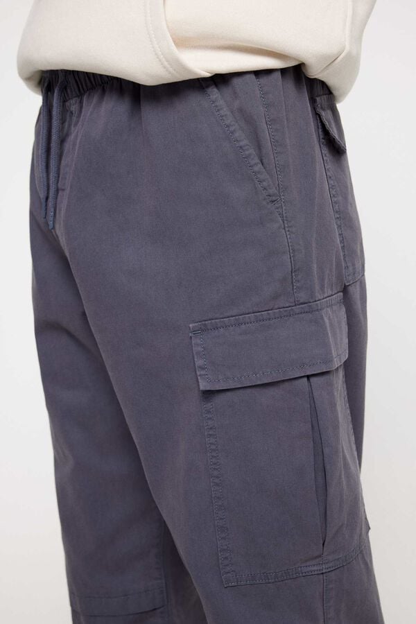 Springfield Parachute cargo trousers steel blue