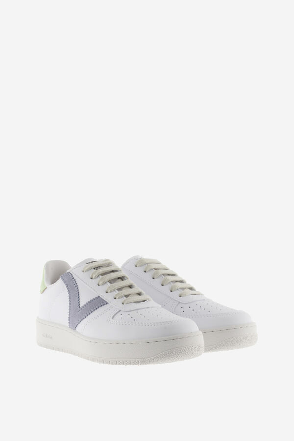 Springfield Colour And Faux Leather Madrid Trainers violet
