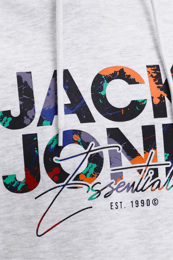 Jack & Jones Sudadera regular fit estampada blanco