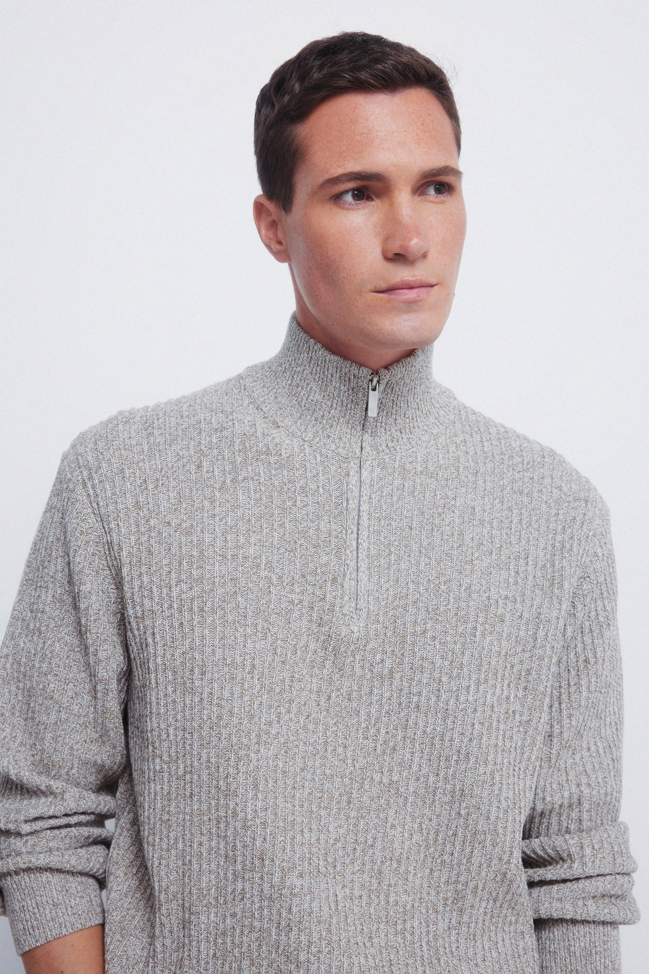 Springfield Ribbed zip fastening jumper