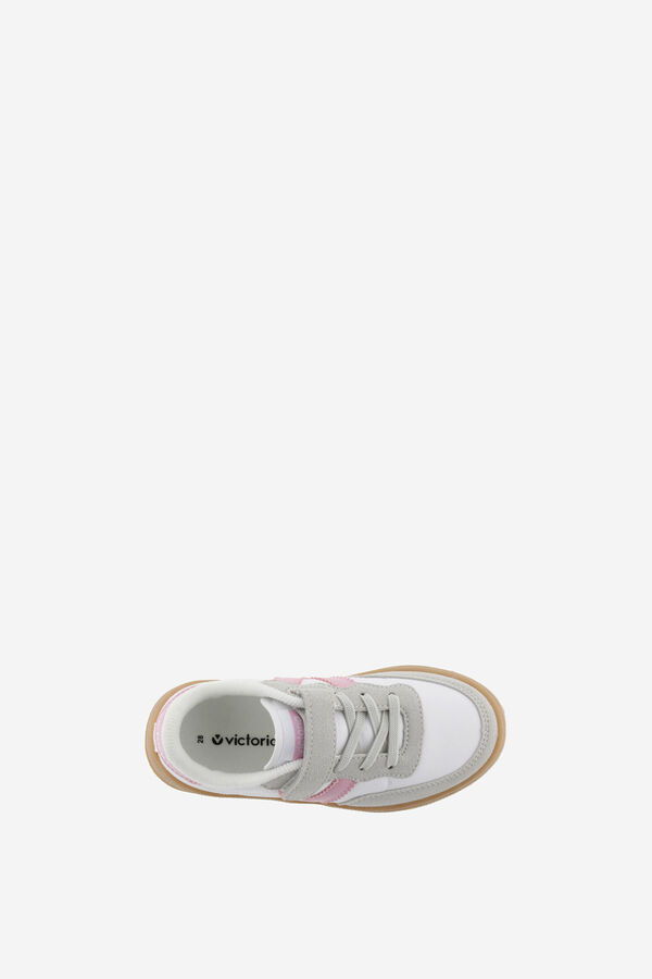 Victoria Kids Children's sneakers with contrasting details and elastic laces pink