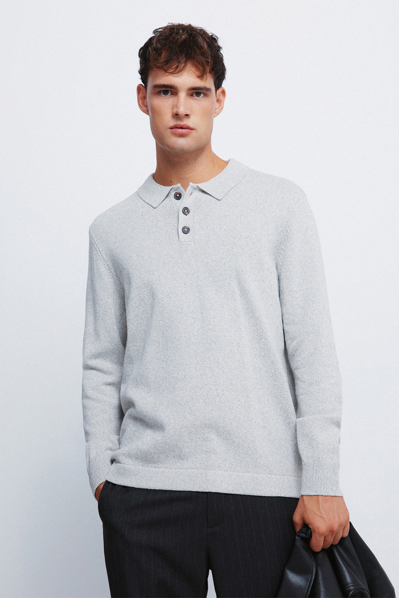 Springfield Polo shirt neck jumper with buttons