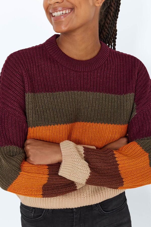 Springfield Round neck knit jumper brown