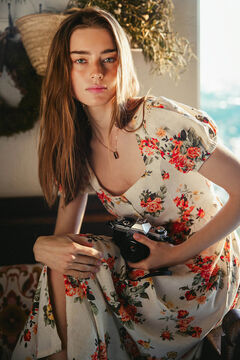 Springfield Robe Mi-longue Boutons Crois&eacute;e Dos blanc