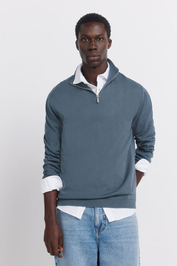 Springfield Basic zip- zip fastening blue