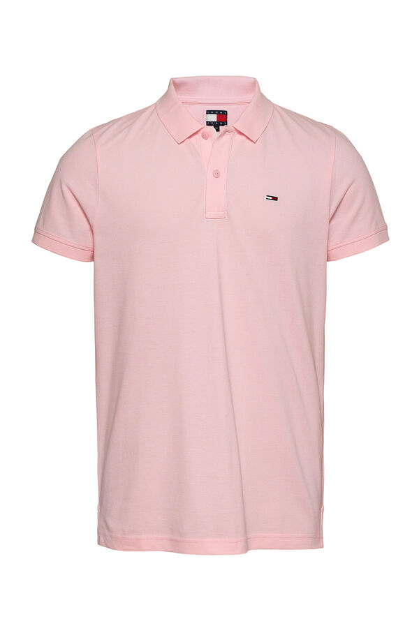 Tommy Jeans Men's short sleeve polo shirt pink