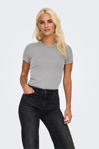 Only Camiseta crop de canalé