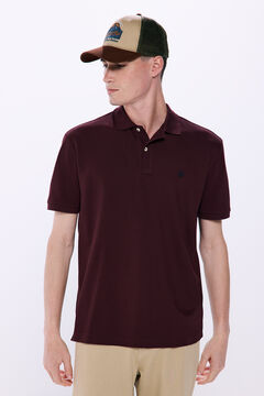 Springfield Basic- Piqué Poloshirt mit normaler Passform Rot