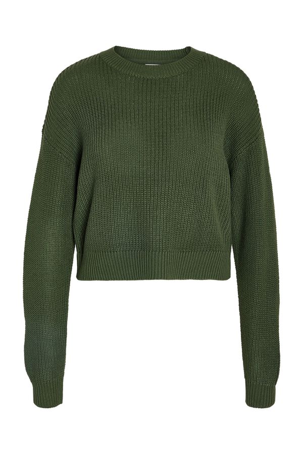 Noisy May Round neck knit jumper green