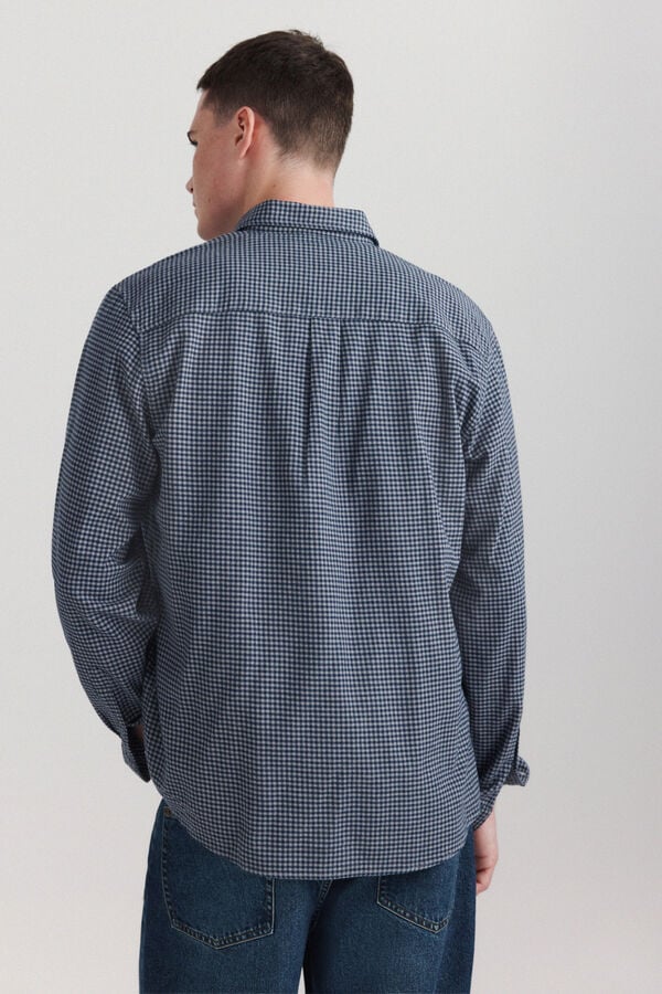 Springfield Chemise &agrave; carreaux vichy gris
