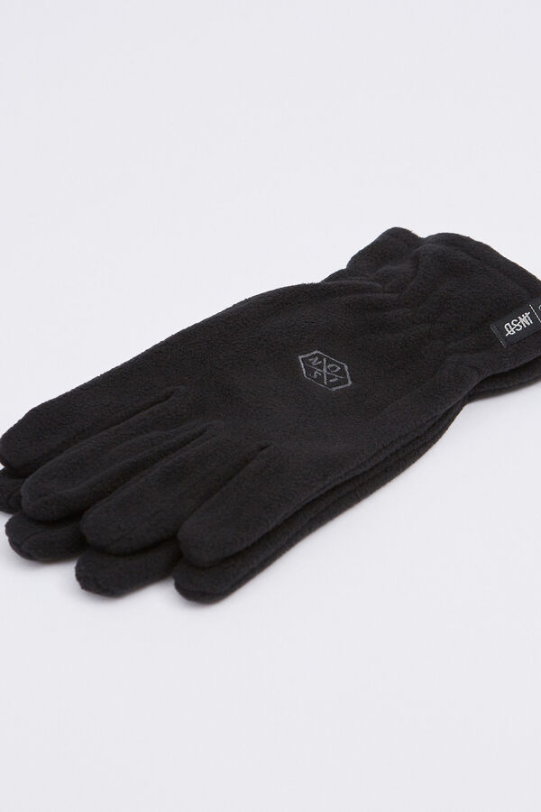Inside Black Fleece Lined Gloves black