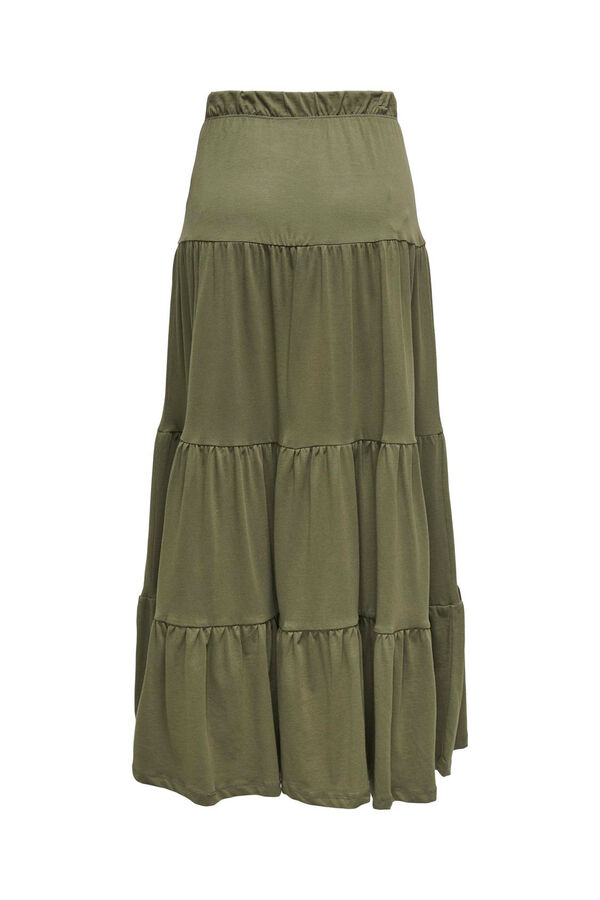 Springfield Long skirt with ruffles dark gray