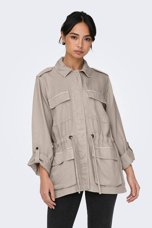 Only Chaqueta utilitaria beige