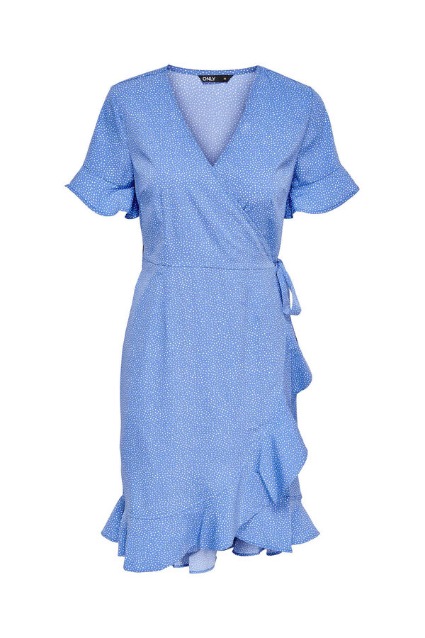 Springfield Kurzes überkreuztes Kleid azul acero