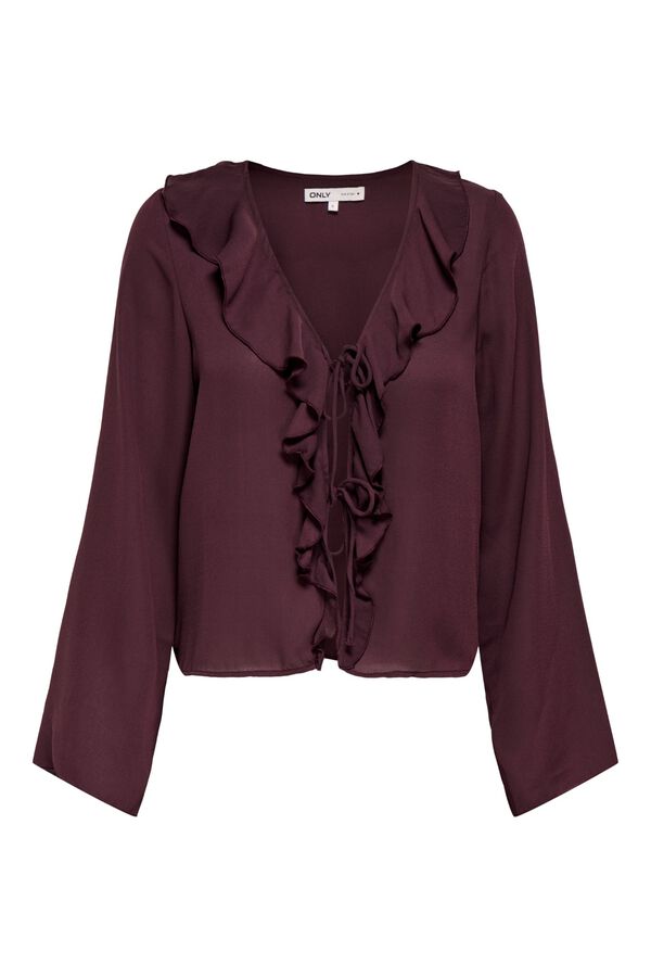 Only Ruffle blouse brown