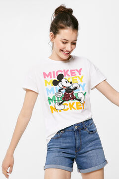 Springfield T-Shirt „Mickey Mickey“ braun