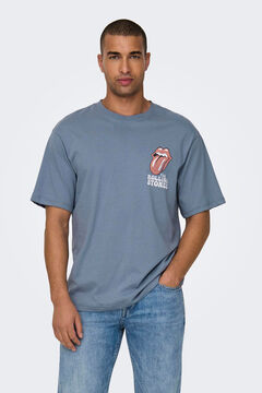 Springfield Short-sleeved Rolling Stones t-shirt bluish