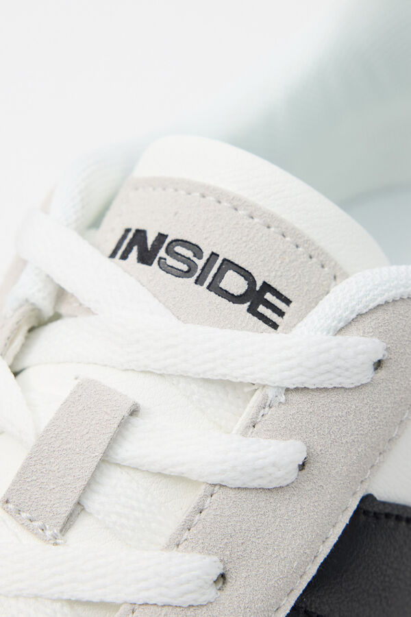 Springfield Sp-Sneaker mit kombinierter Zehenpartie Weiß