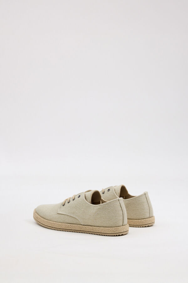 Inside Schn&uuml;r-Leinenschuhe Beige
