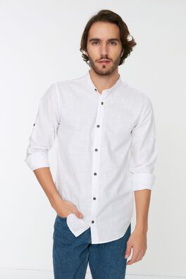 Camisa con cuello mao