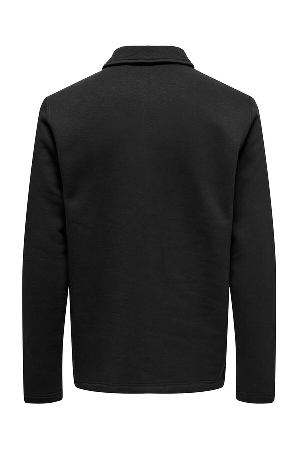 Only & Sons polo shirt sweatshirt noir