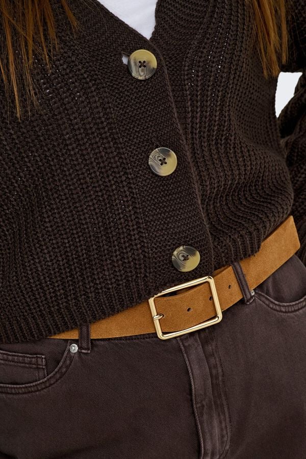 Only Button fastening cardigan nude