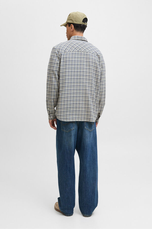 Jack & Jones Camisa franela cuadros azul