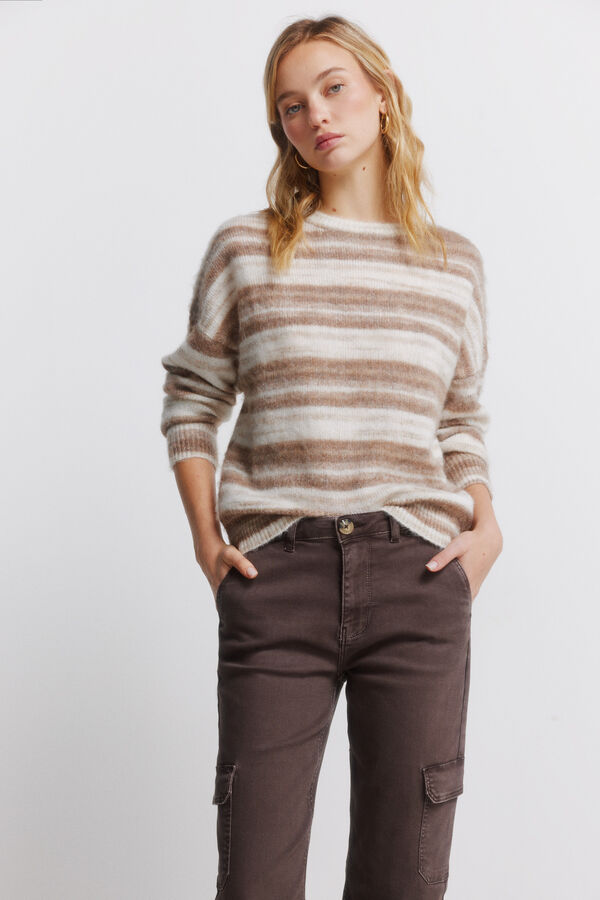 Springfield Cotton cargo trousers maro