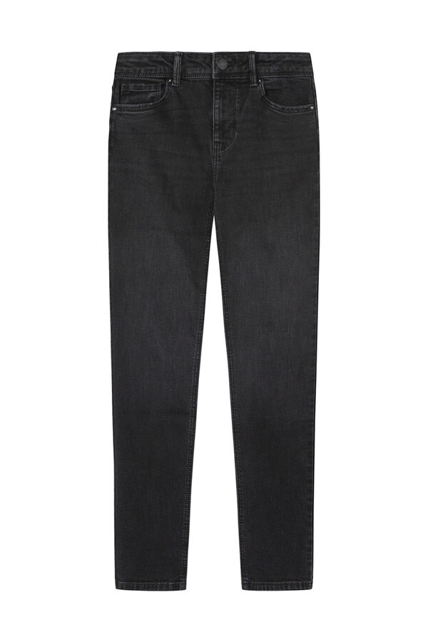 Springfield Jeans cortados justos preto