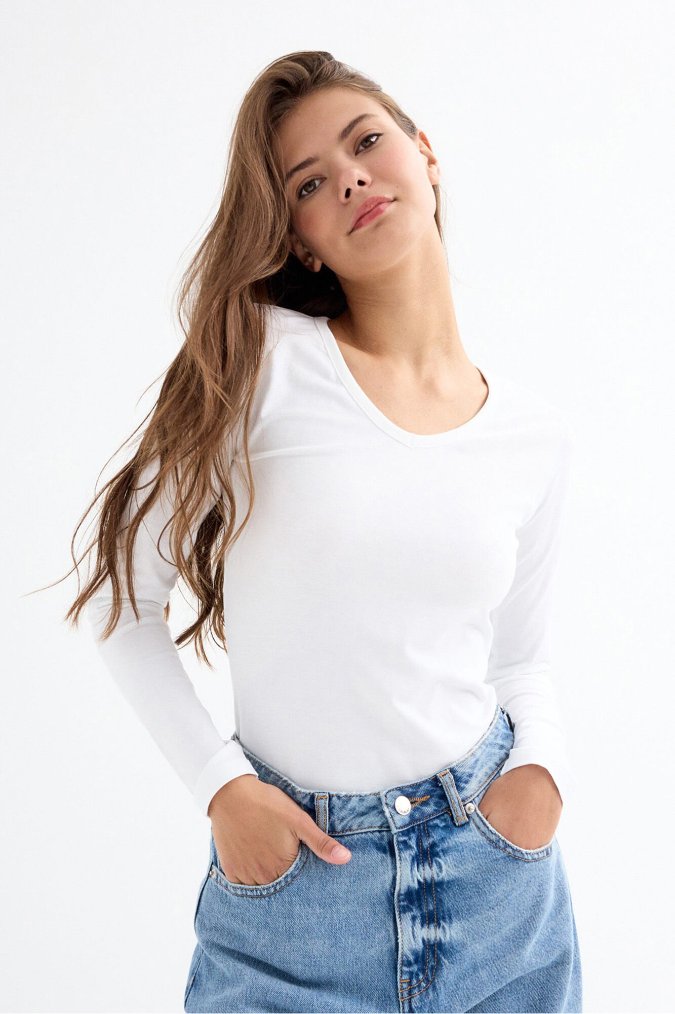 Inside Camiseta de manga larga b&aacute;sica