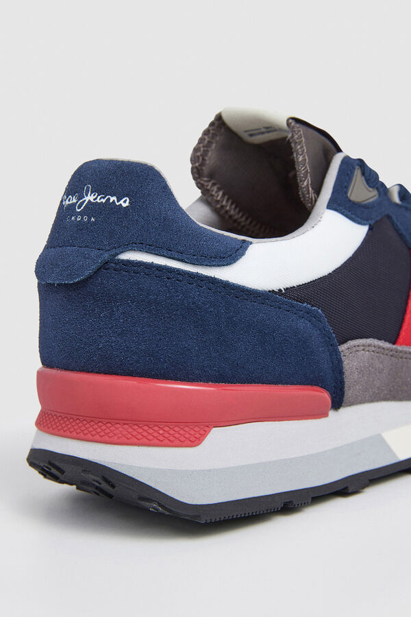 Pepe Jeans Zapatillas Running Con Detalles En Ante azul