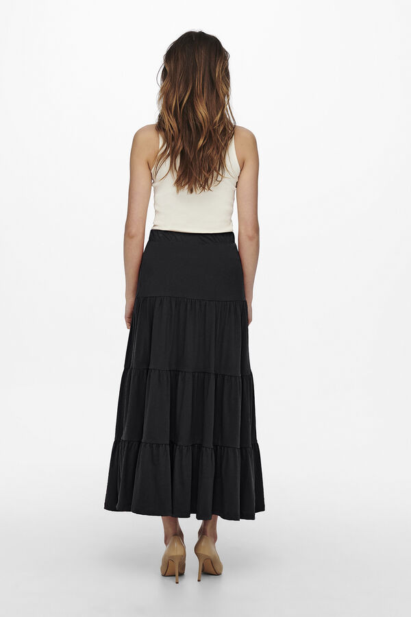 Springfield Long skirt with ruffles black