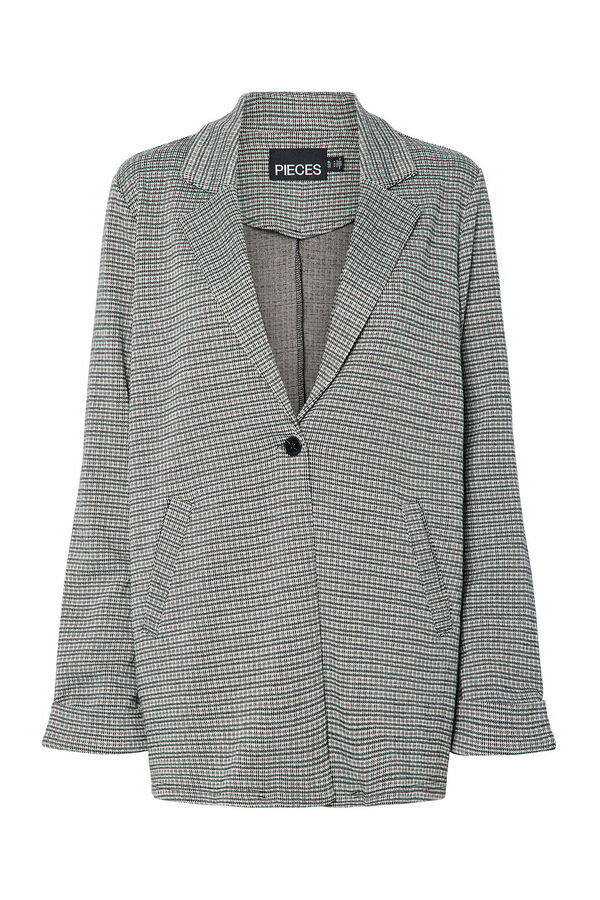 Pieces Houndstooth jacket Crna