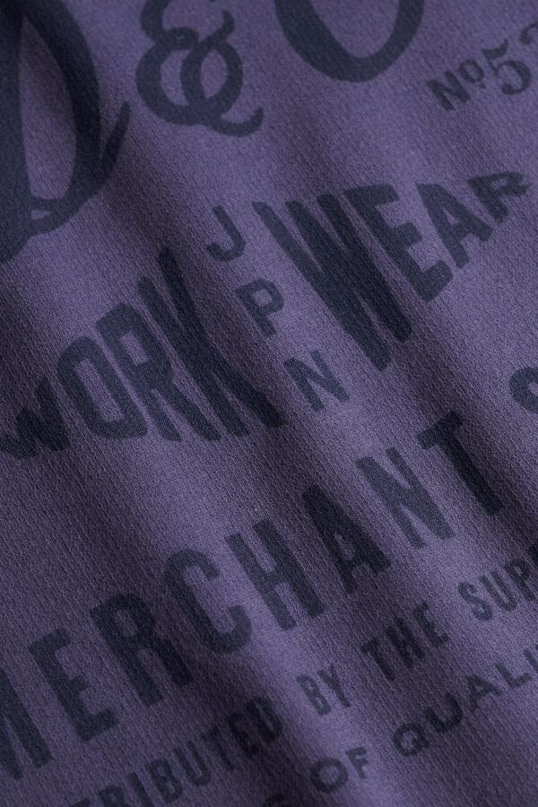 Superdry Round neck logo sweatshirt blue